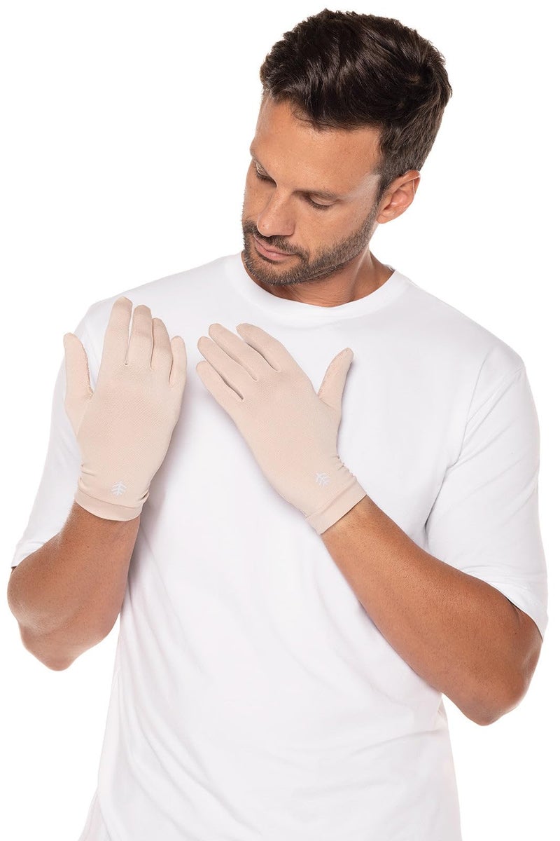 Coolibar UV Driving Gloves - UPF 50+ Sun Protection - Sawyer in Beige - Image 2